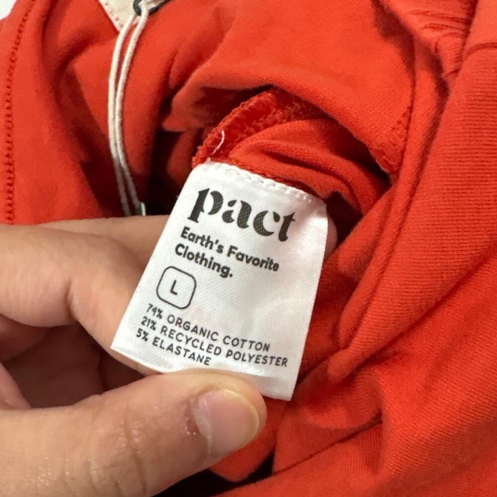 NWT Pact Large Organic Cotton Built In Bra Jumpsuit Pockets Wide Leg Halter - Picture 7 of 11